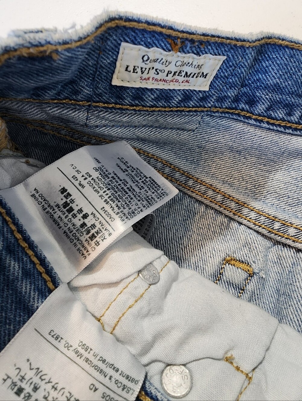 Distressed Light Blue Ripped Jeans - Picture 3 of 4